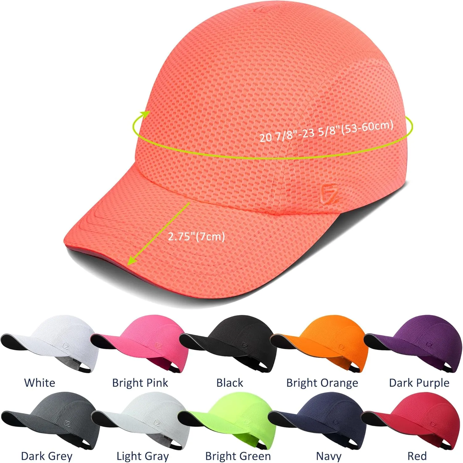 GADIEMKENSD Women's Race Day Running Cap Performance Mesh Hat - Excellent Ventilation, Lightweight, Reflective Safety