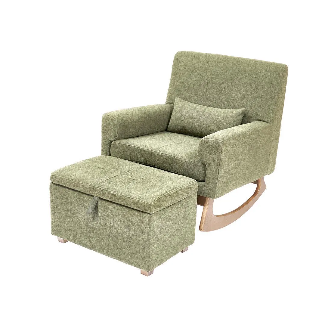 Gaia Baby Serena Rocking/Feeding Chair - Sage/Oak