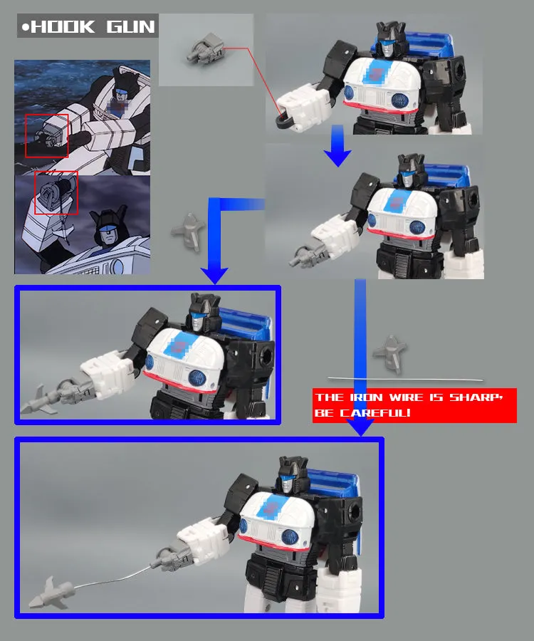 Go Better Studio GX-52 GX52 Gap fillers for Buzzworthy Bumblebee Legacy: Evolution Origin Autobot Jazz  ( Upgrade Kit  Gap Fillers)