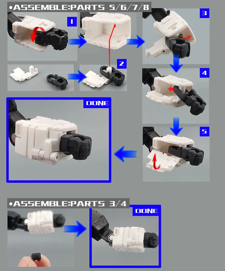 Go Better Studio GX-52 GX52 Gap fillers for Buzzworthy Bumblebee Legacy: Evolution Origin Autobot Jazz  ( Upgrade Kit  Gap Fillers)