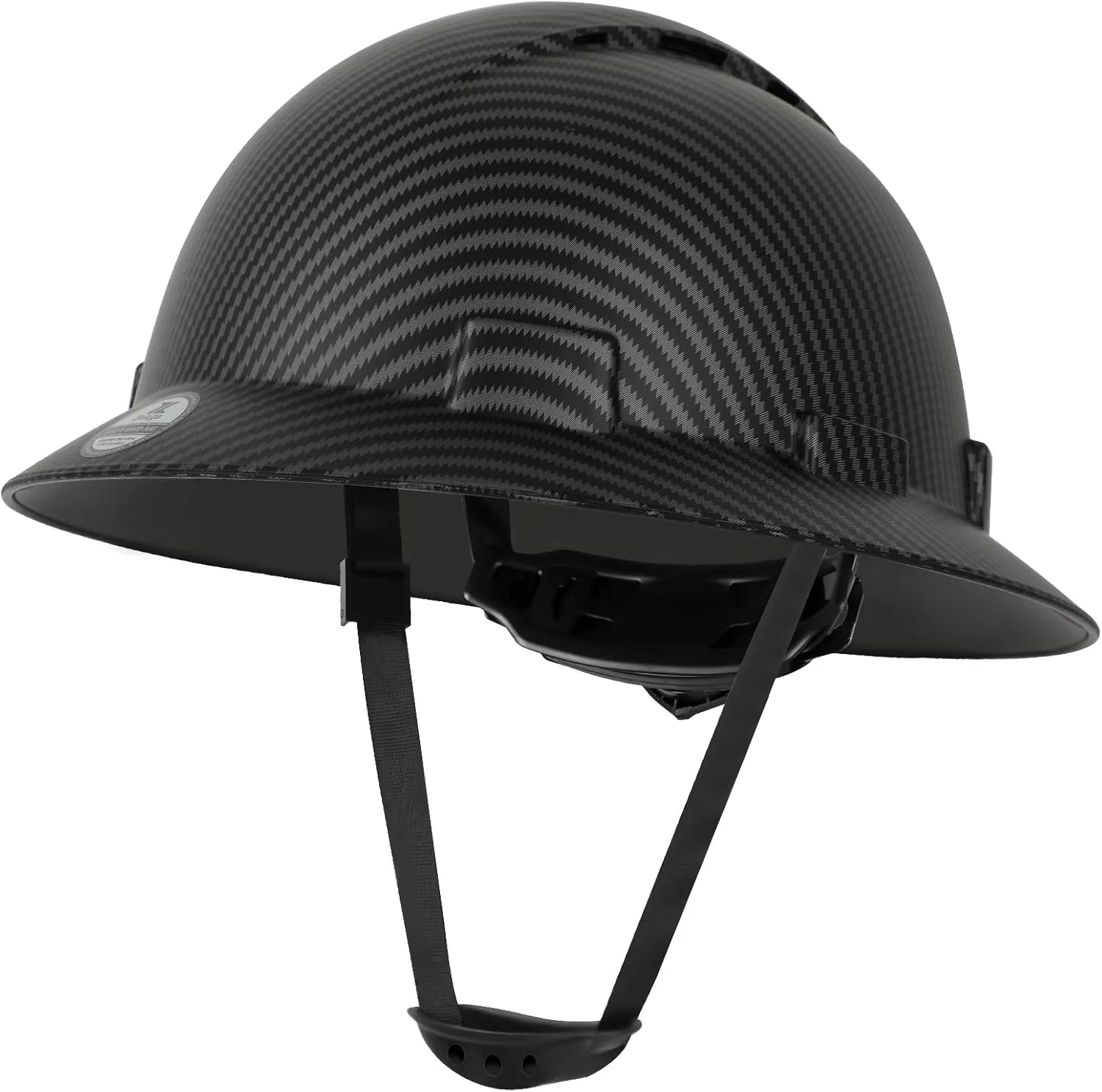HDPE Full Brim Hard Hat, Construction Safety Helmet with Vented Holes, 6 Point Adjustable Ratchet Suspension, Meets ANSI/ISEA Z89.1, Water Transfer Printing