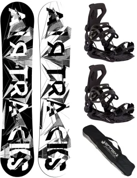 Herren Snowboardset BWF Camber Wide   Snowboard Bindung Master Pro   SB Bag