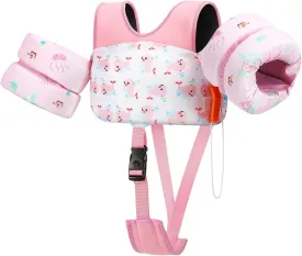 HeySplash Toddler Swim Vest, Toddler Floaties Fit 13-30/22-44 Lbs,Kids Swim Jacket with Adjustable Strap, Arm Floaties Water Wing Arm Band for Children Learn to Swim, Puddle Sea Beach Jumper Boy Girl