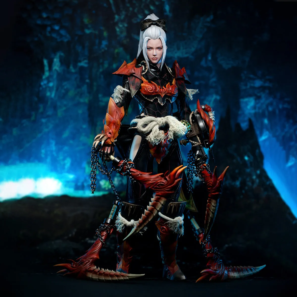 HiPlay DAMTOYS Monster Hunter: Odogaron Set, Deluxe Edition, Movable Eyes, Figure Full Set, 1:6 Scale Action Figurine
