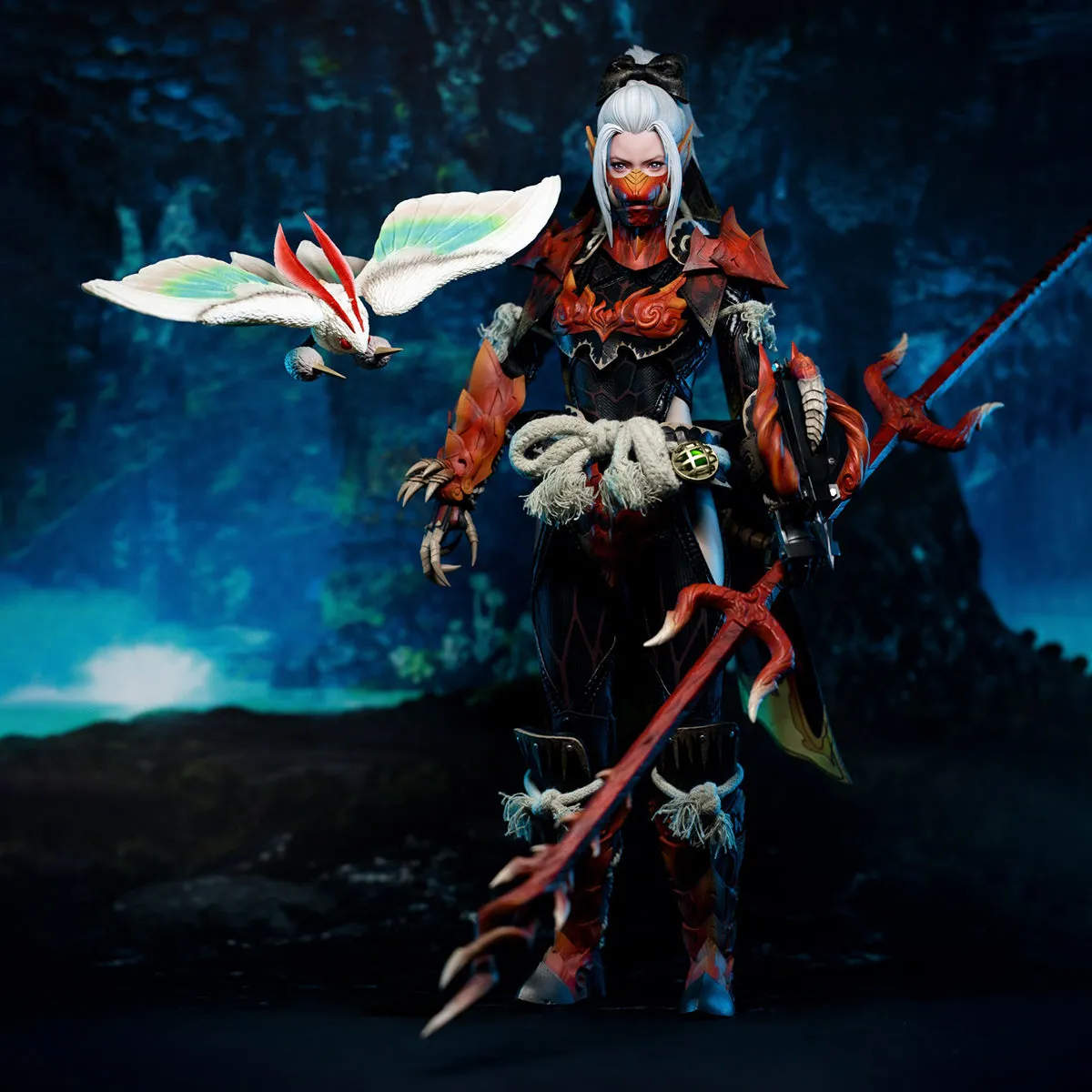 HiPlay DAMTOYS Monster Hunter: Odogaron Set, Deluxe Edition, Movable Eyes, Figure Full Set, 1:6 Scale Action Figurine