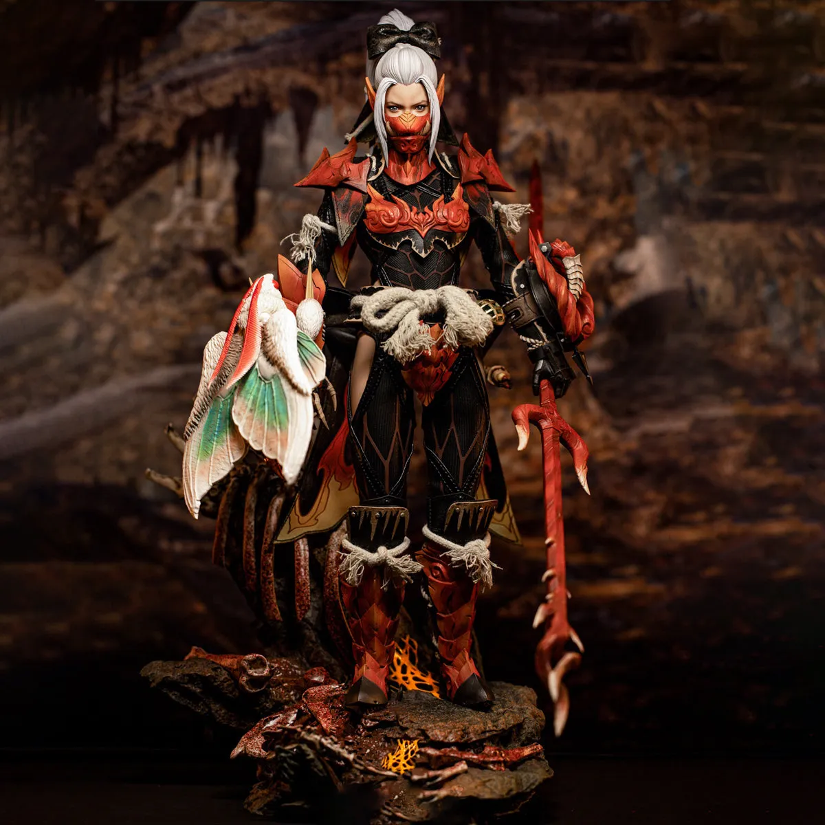 HiPlay DAMTOYS Monster Hunter: Odogaron Set, Deluxe Edition, Movable Eyes, Figure Full Set, 1:6 Scale Action Figurine