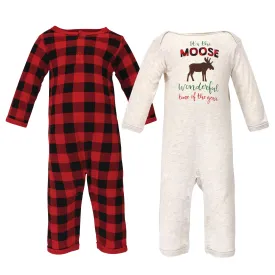 Hudson Baby Cotton Coveralls, Moose Wonderful Time