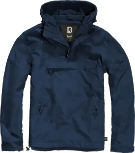 Individual Wear Men's Fleece-Lined Quarter Zip Windbreaker Pullover - Lightweight Weatherproof Casual Outdoor Jacket