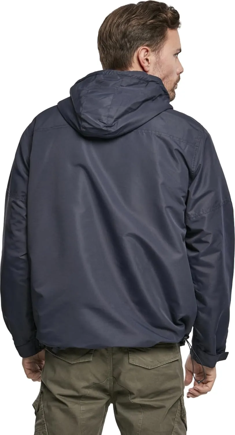 Individual Wear Men's Fleece-Lined Quarter Zip Windbreaker Pullover - Lightweight Weatherproof Casual Outdoor Jacket