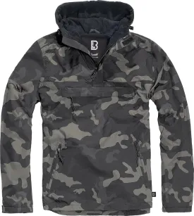 Individual Wear Men's Fleece-Lined Quarter Zip Windbreaker Pullover - Lightweight Weatherproof Casual Outdoor Jacket