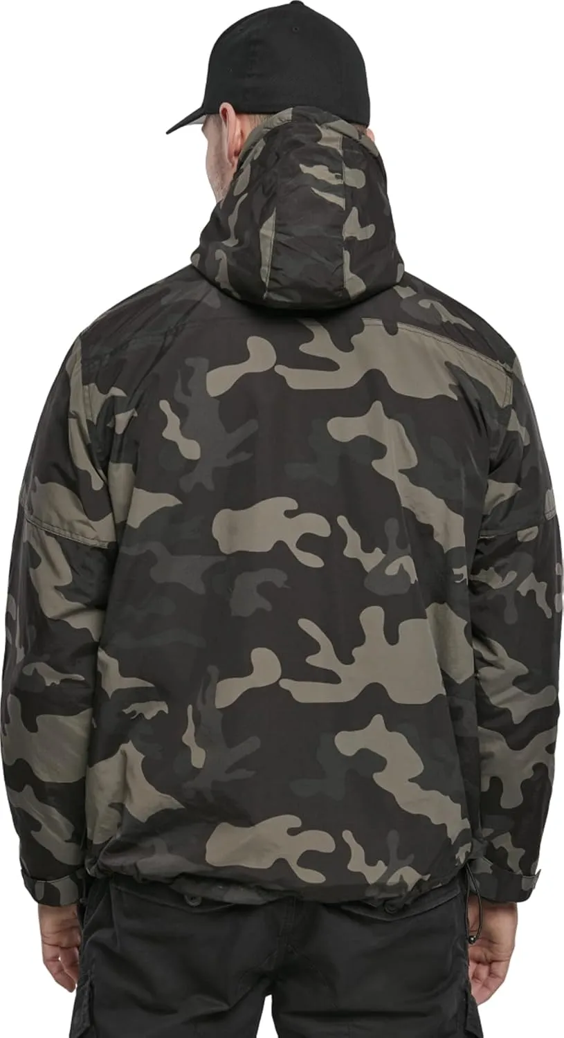 Individual Wear Men's Fleece-Lined Quarter Zip Windbreaker Pullover - Lightweight Weatherproof Casual Outdoor Jacket