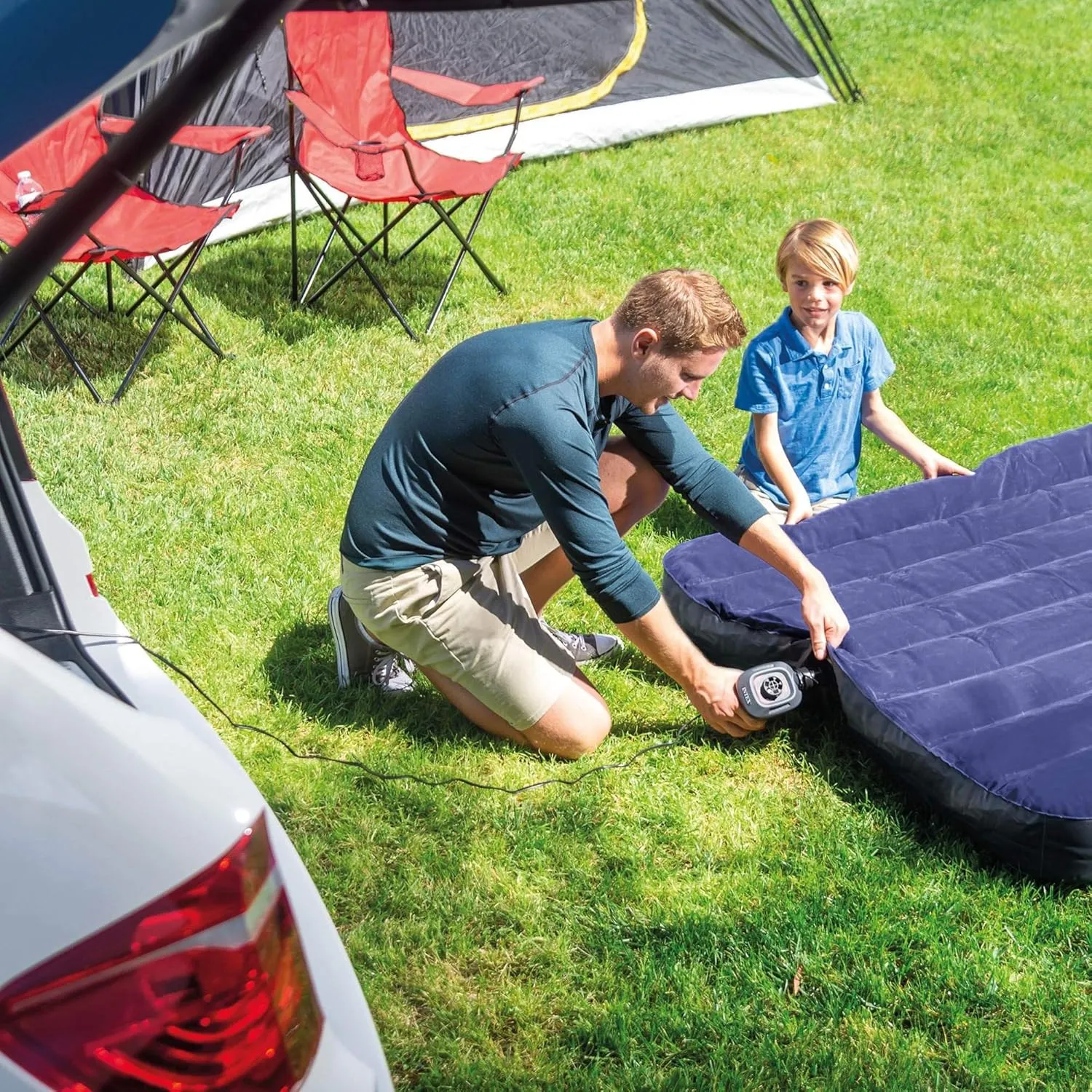 INTEX QuickFill Electric Air Pump: Inflates and Deflates Air Mattresses, Inflatable Kayaks, Boats, Toys