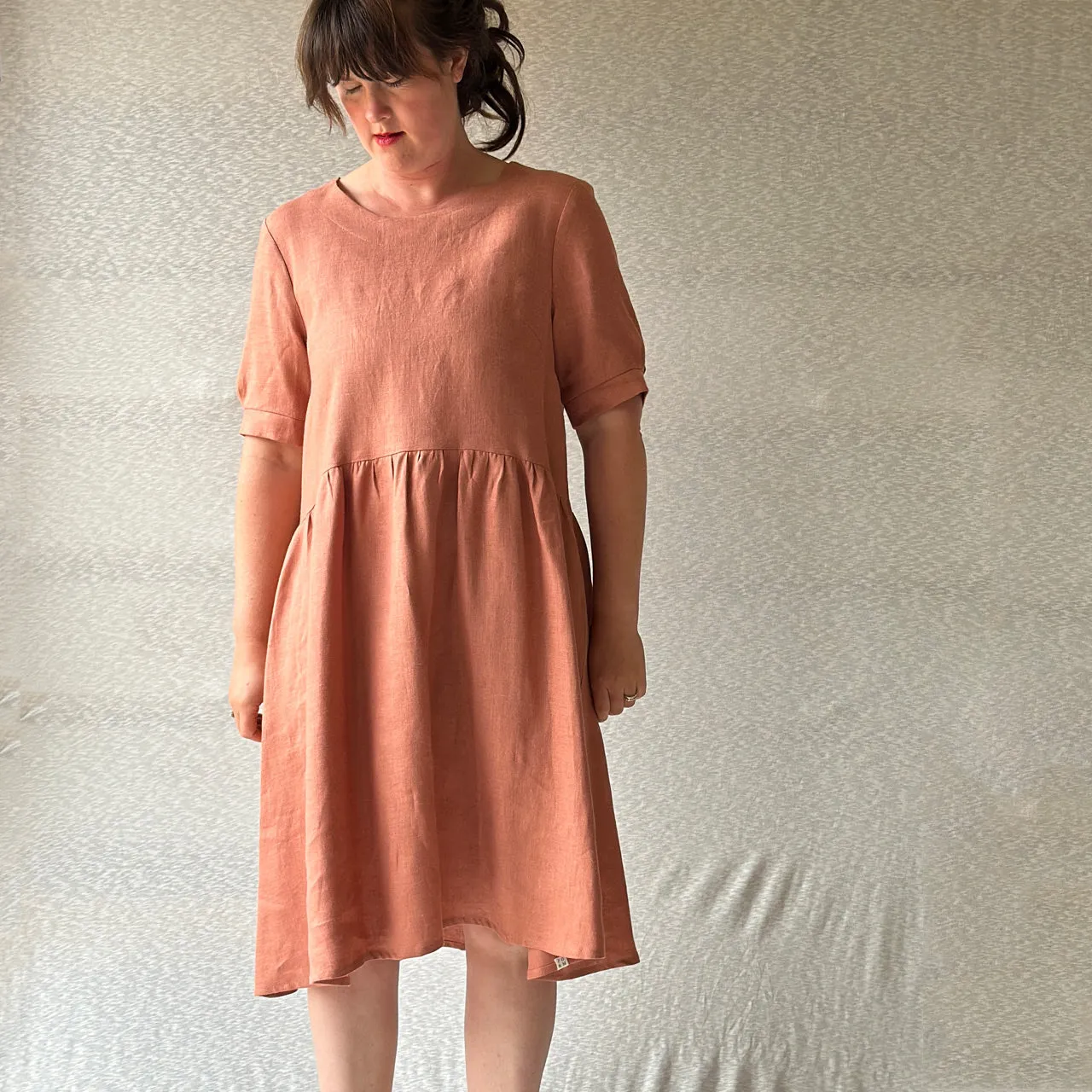 Kirsten Dress in 100% Linen - Taverna Pink Clay (Women)