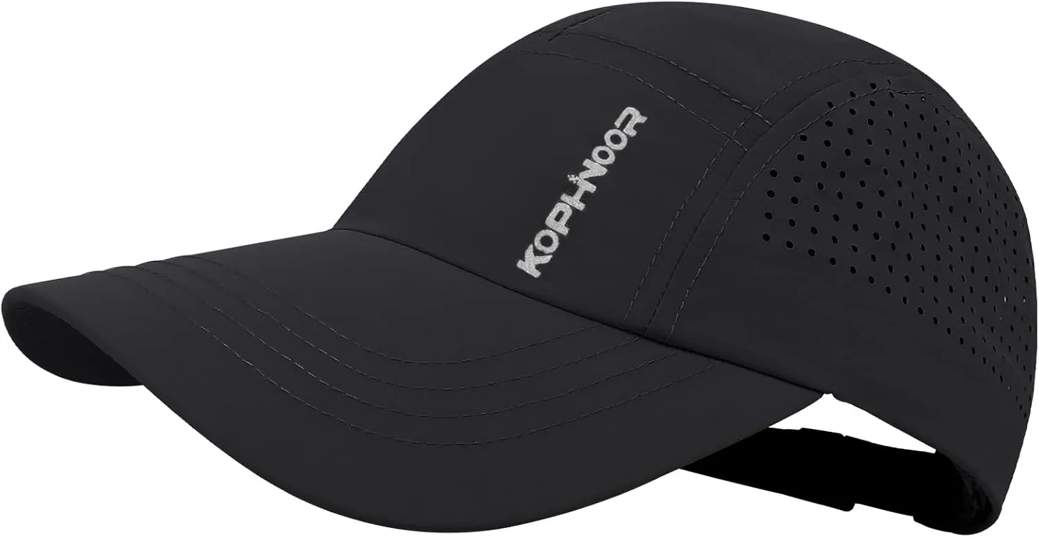 KOPHINOOR Baseball Cap Cooling Hat, Reflective Golf Running Hat for Men Women, Foldable Performance Hat for Outdoors