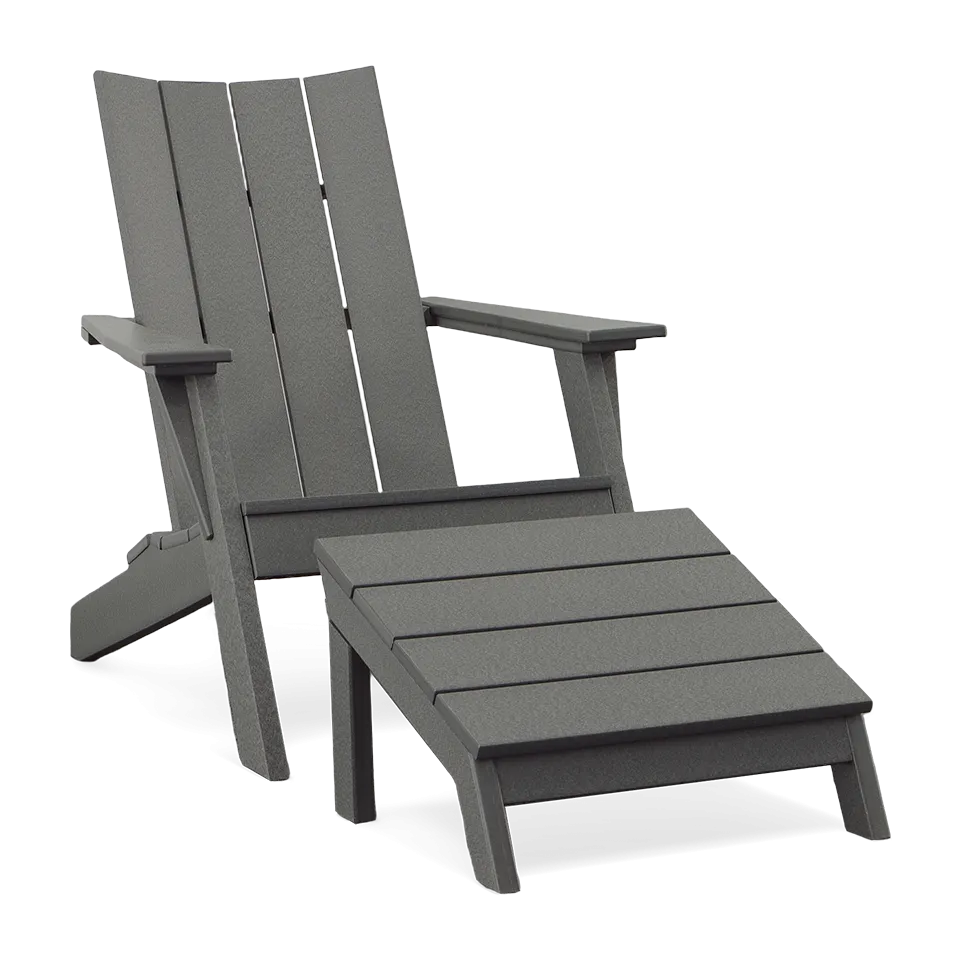 MAD ADIRONDACK OTTOMAN, CHARCOAL