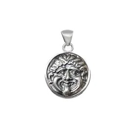 Medusa Genuine Greek Silver Coin 4th century BC sterling silver pendant
