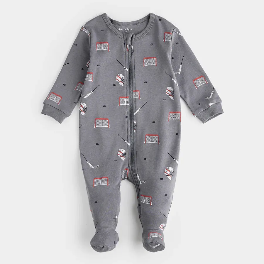 MIL Hockey Gear Print on Cadet Zipper Footie