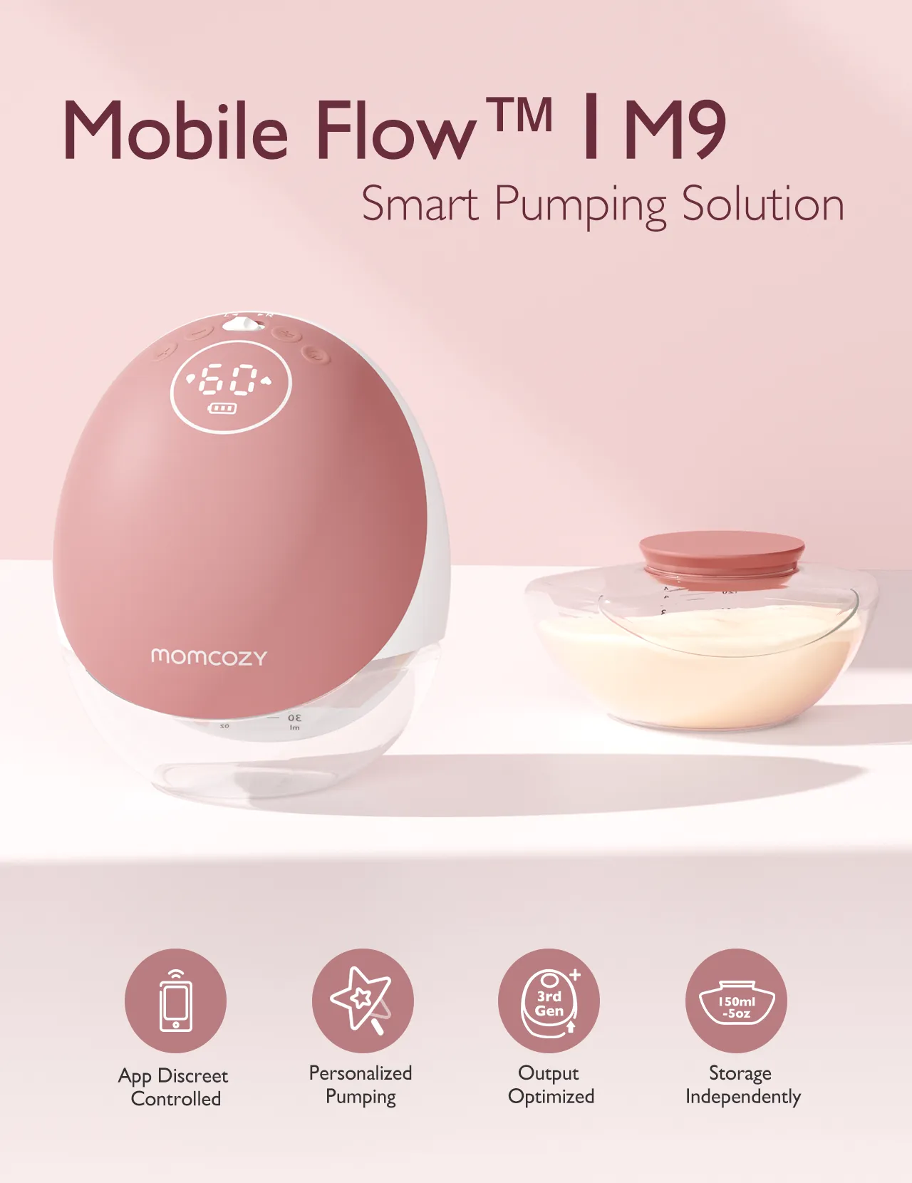 Momcozy Mobile Flow™ Hands-Free Breast Pump | M9