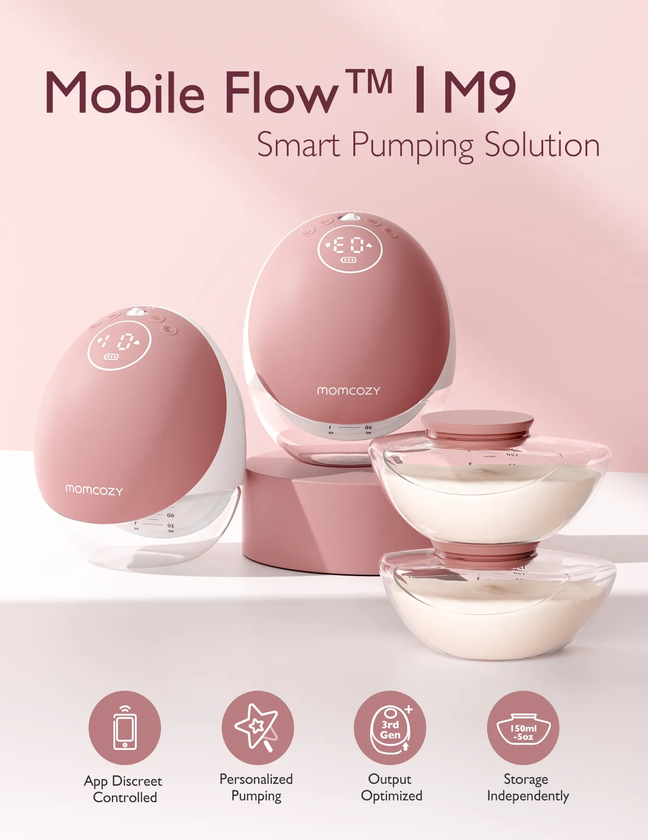 Momcozy Mobile Flow™ Hands-Free Breast Pump | M9