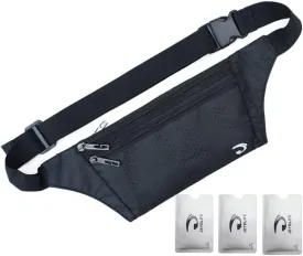Naoki Outdoor Sports Running & Jogging & Travel Waterproof Utralthin Waist Pack/Bag Runner Belt, Black