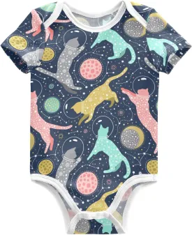 Ollabaky Unisex Baby Bodysuits Short-Sleeve Cotton Baby Clothes for Girls Boys 0-24 Months