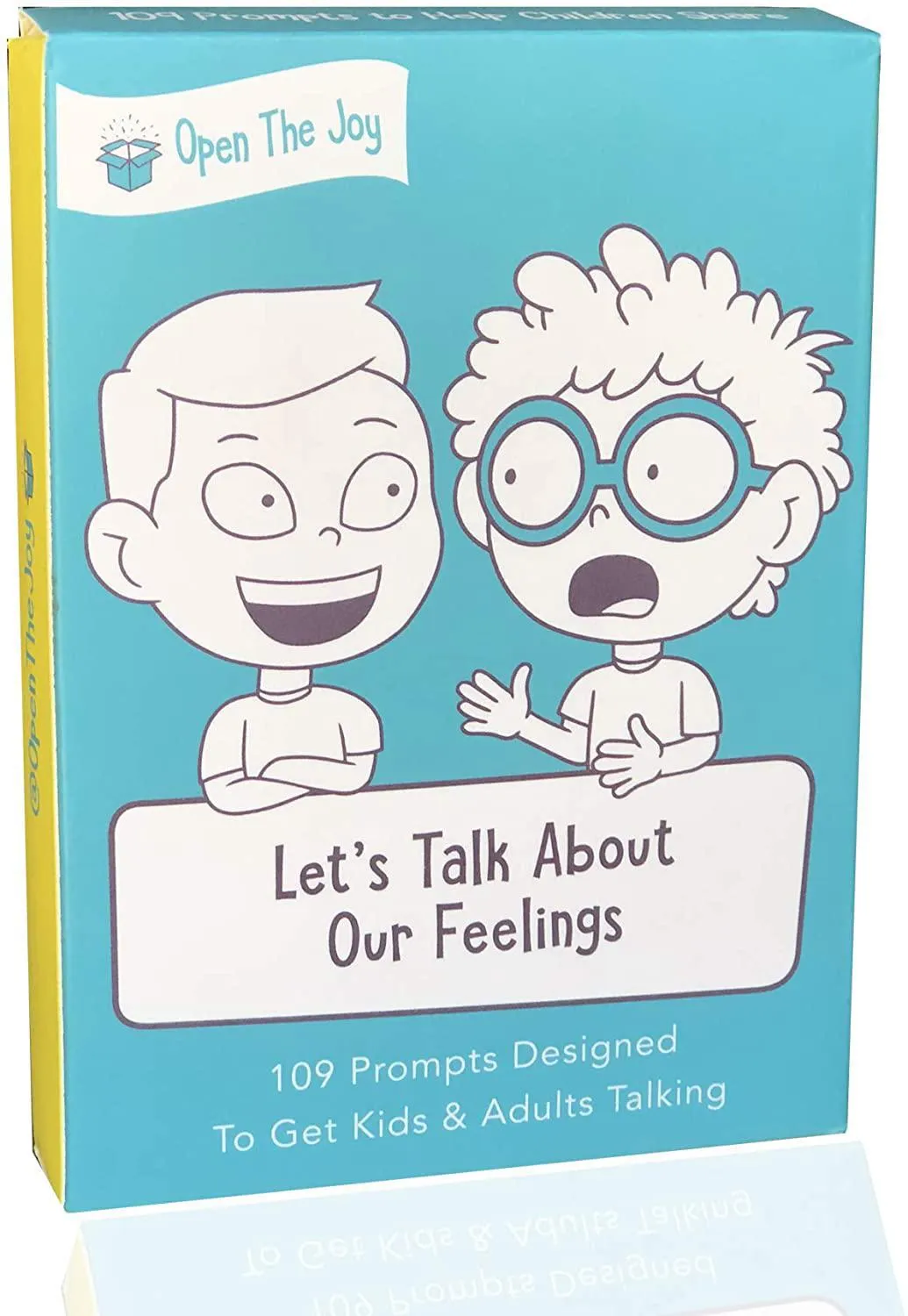 Open the Joy Let's Talk About Our Feelings! Featuring: Conversation Cards, Starters Cards for Kids, Therapeutic Talking Prompts