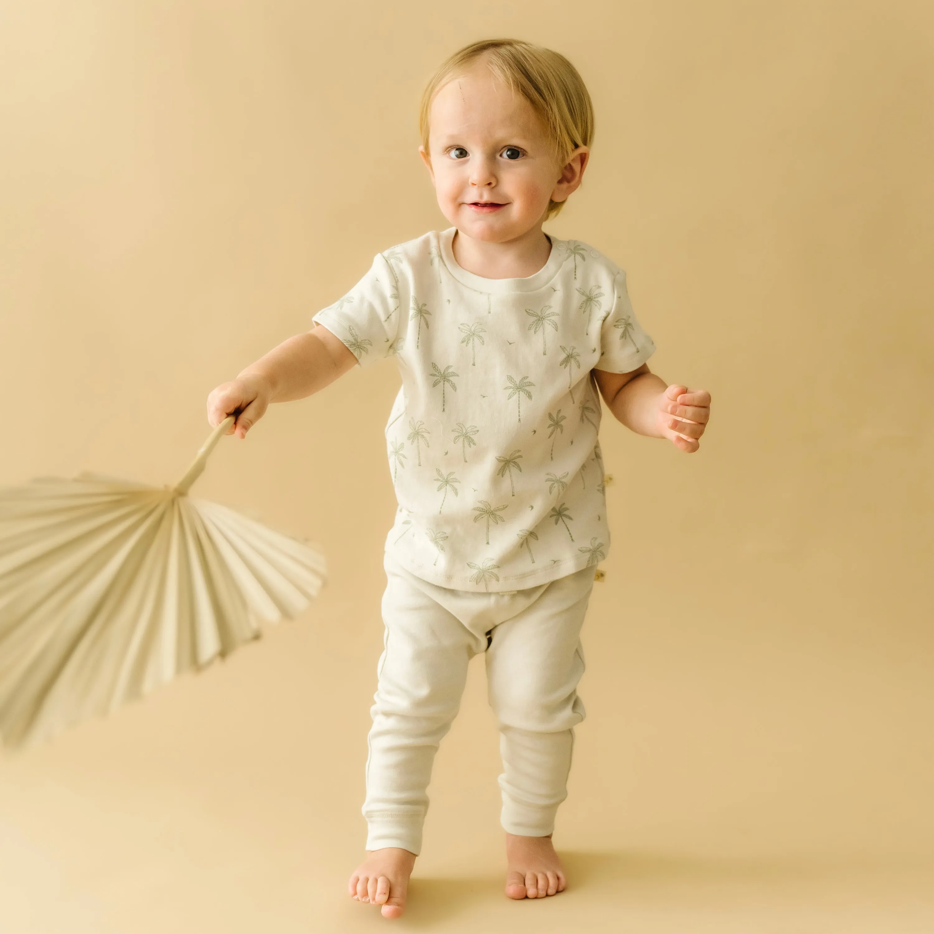 Organic Baby Toddler Tee & Pants Set - Tropical