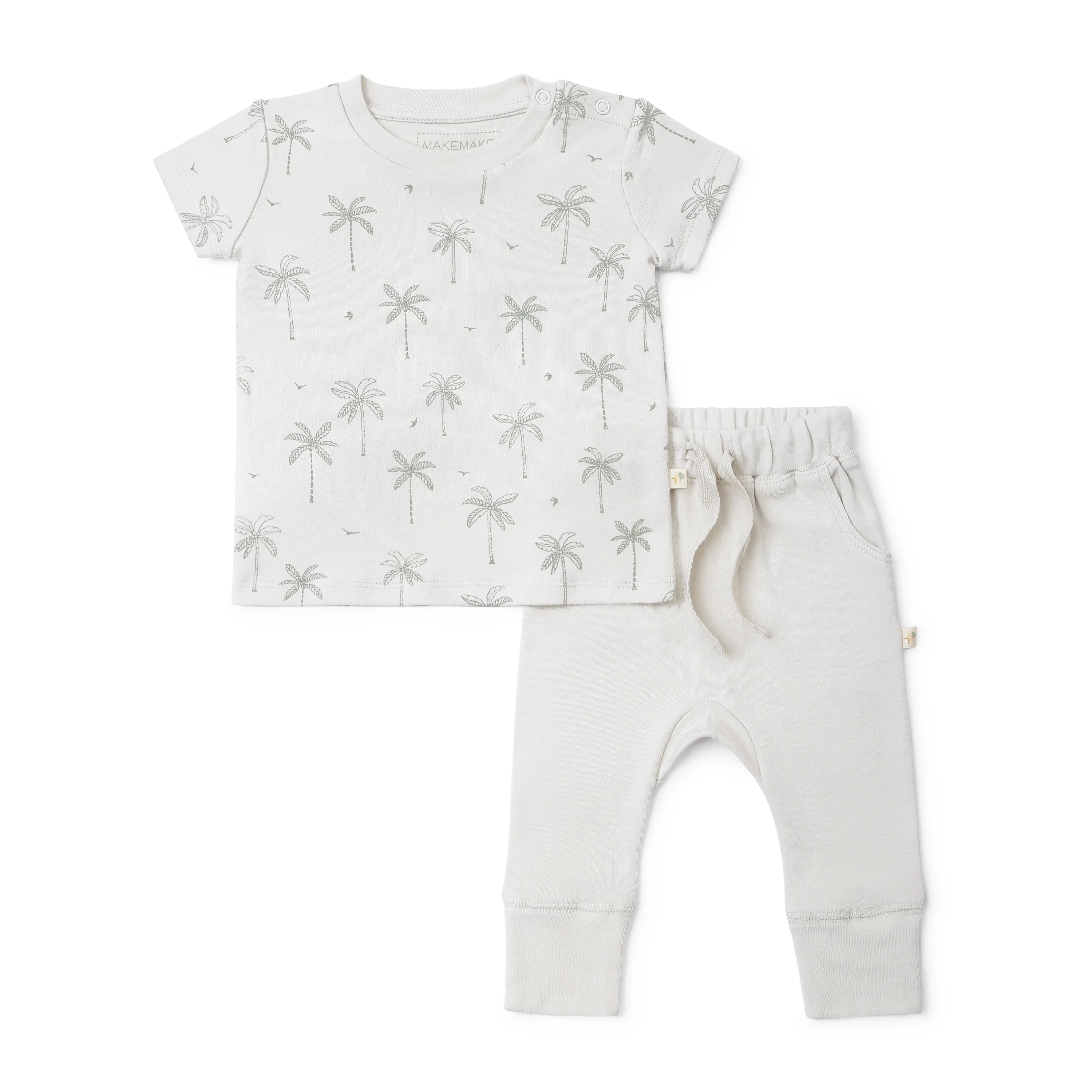 Organic Baby Toddler Tee & Pants Set - Tropical
