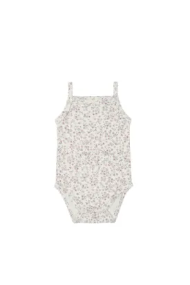 Organic Cotton Bridget Singlet Bodysuit - Posy Floral