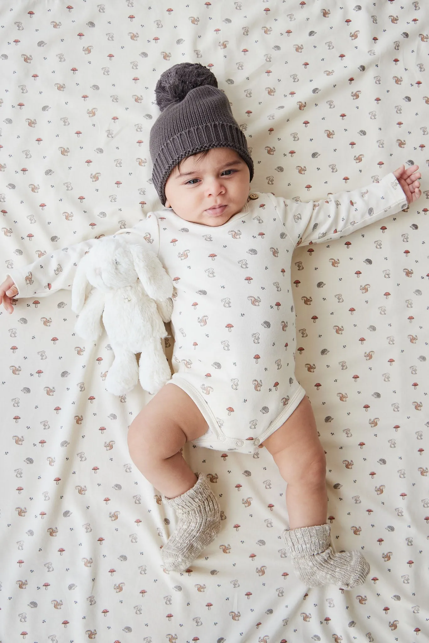 Organic Cotton Fernley Bodysuit - Woodland Friends