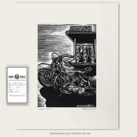 Original Vintage Harley Art "Fossil Gas #2"