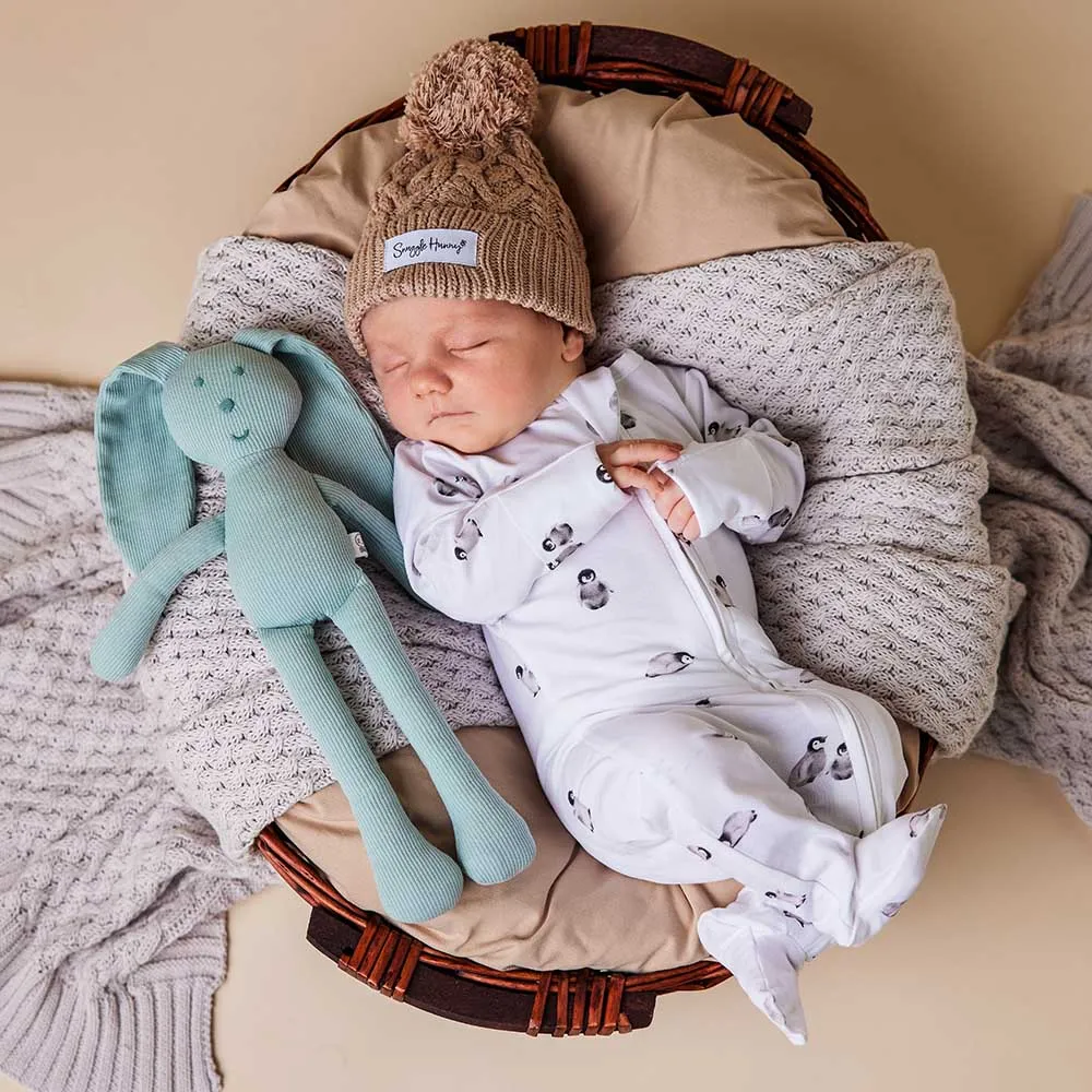 Penguin Organic Snuggle Sleepsuit Zip Footie