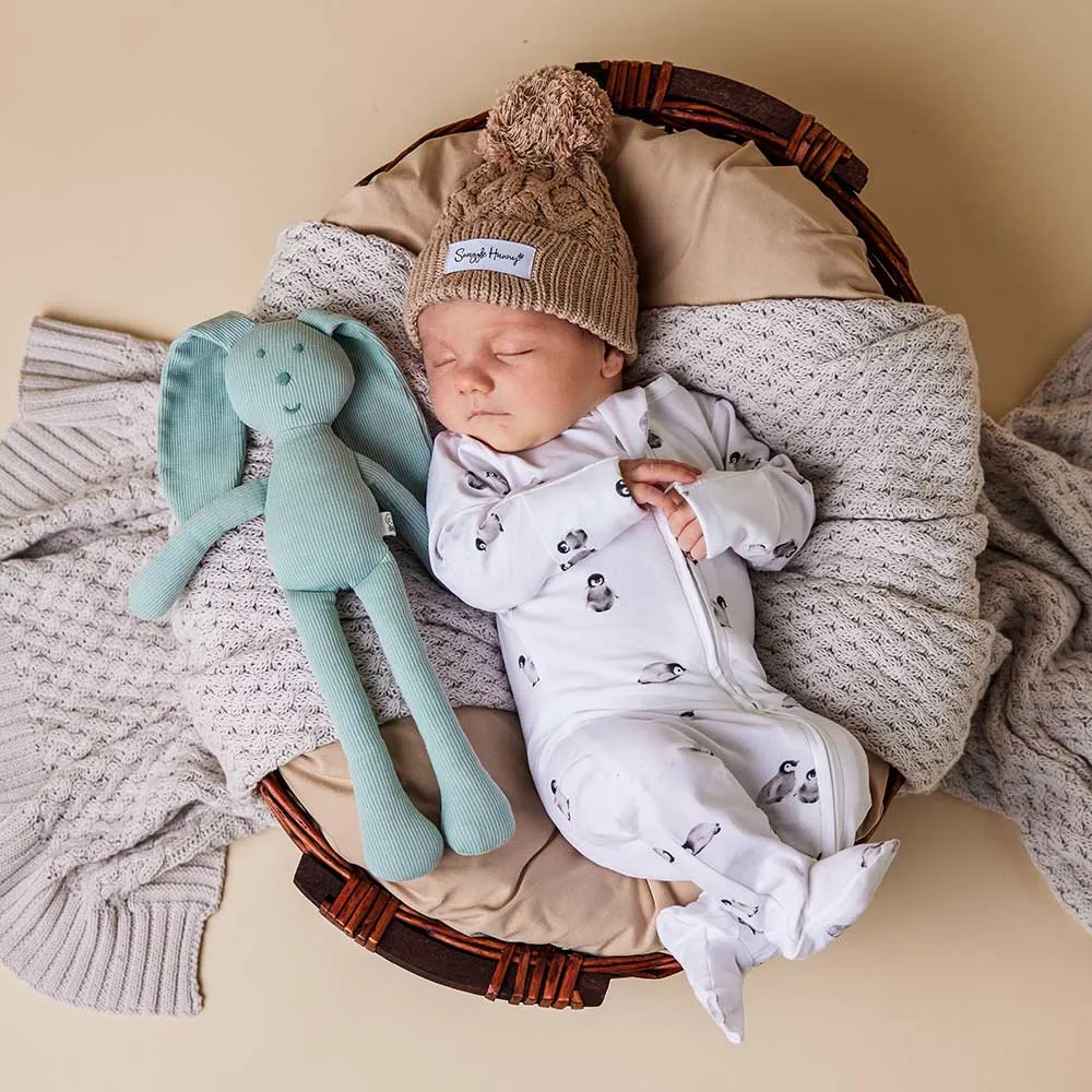 Penguin Organic Snuggle Sleepsuit Zip Footie
