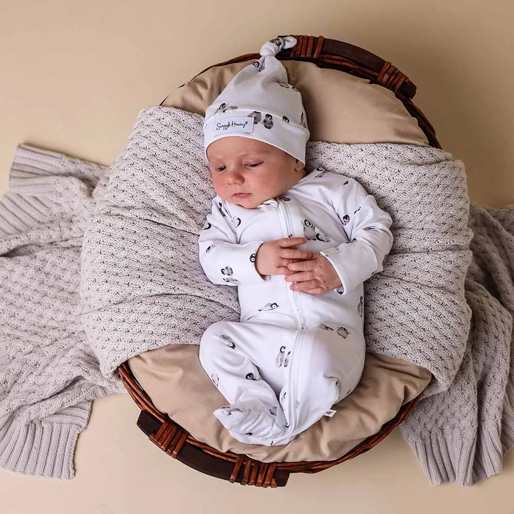 Penguin Organic Snuggle Sleepsuit Zip Footie
