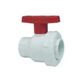PVC Single Entry Ball Valve with Socket Ends and Buna-N O-Ring