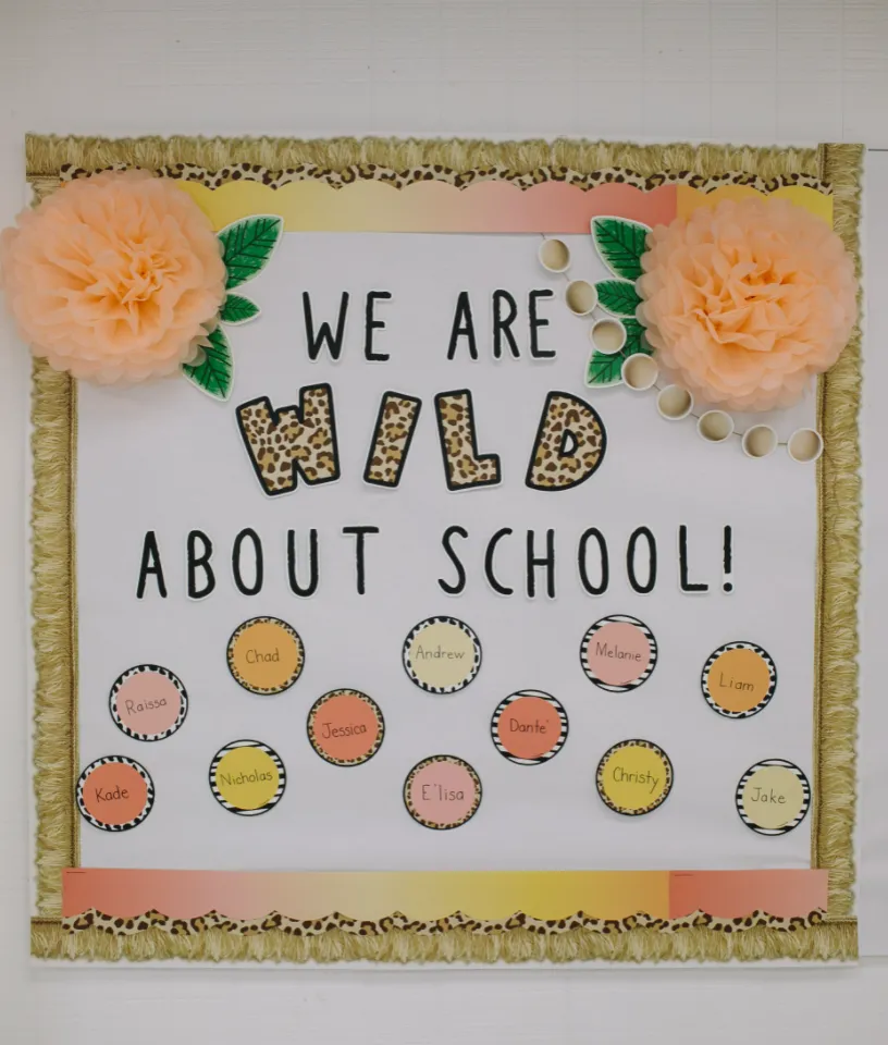 "WILD About School" Door Decor | Neutral| Simply Safari | UPRINT| Schoolgirl Style