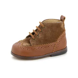 Saddle Brown Zeus Nappa-Velours Boots