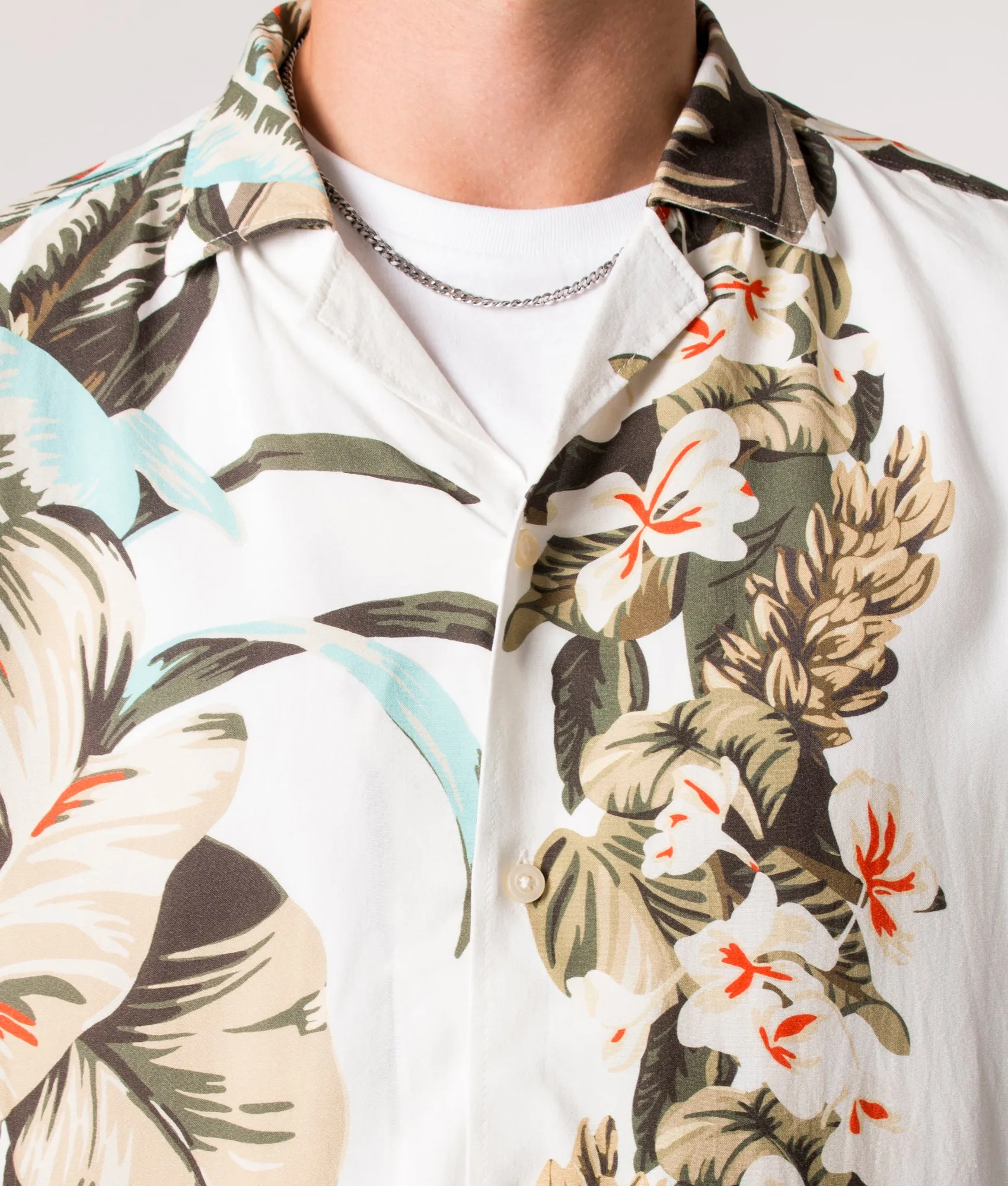 Short Sleeve Rayer Seasonal Print Shirt