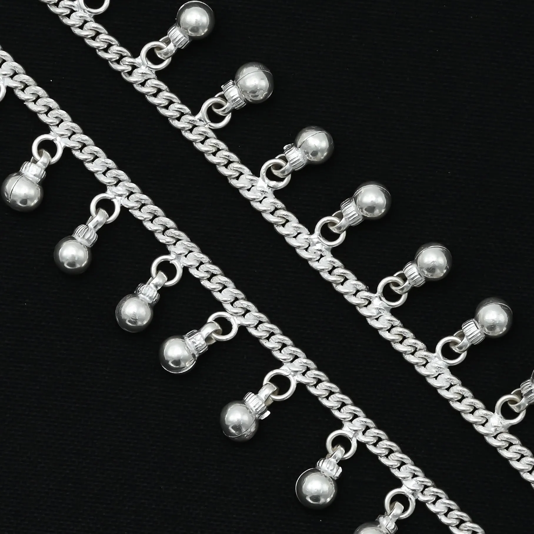 Silver Chain Design Ghungroo Payal for Baby