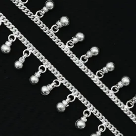 Silver Chain Design Ghungroo Payal for Baby