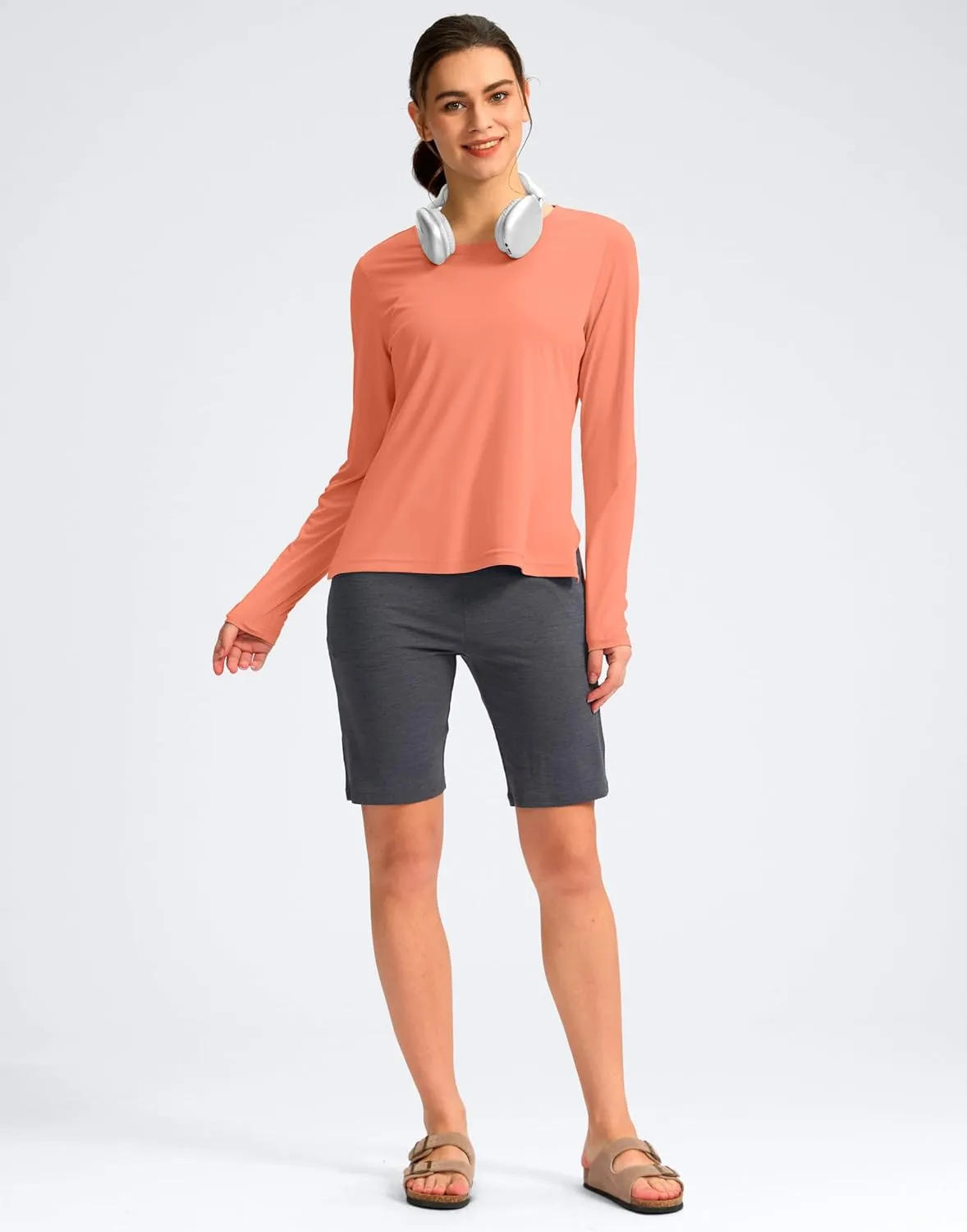 Soothfeel Women's Sun Shirts UPF 50  Long Sleeve UV Protection Workout Hiking Tops Lightweight Quick Dry SPF Outdoor Shirt