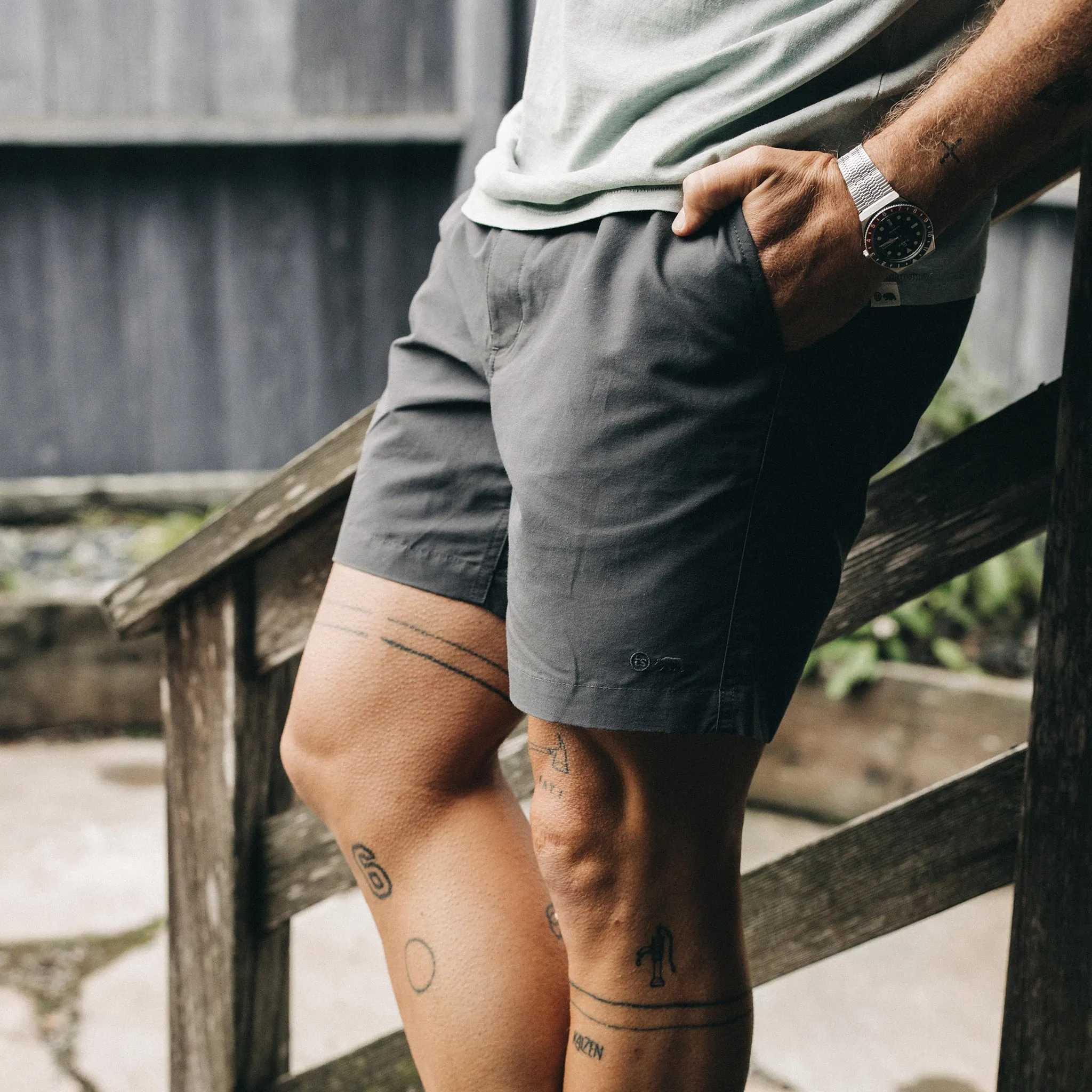 The Apres Short in Granite Sixty Forty