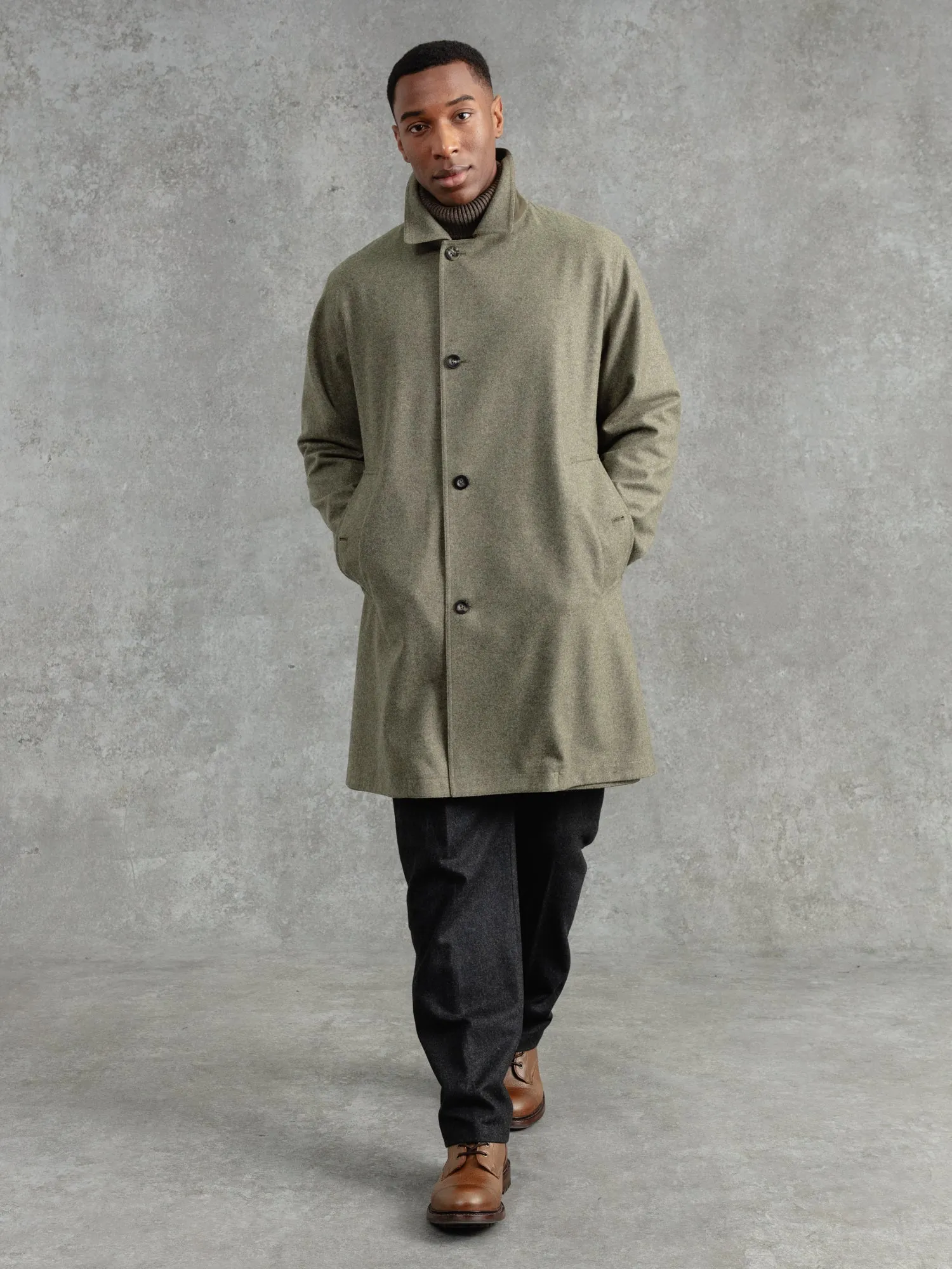 The Reversible Drizzle Mac - Willow/Olive