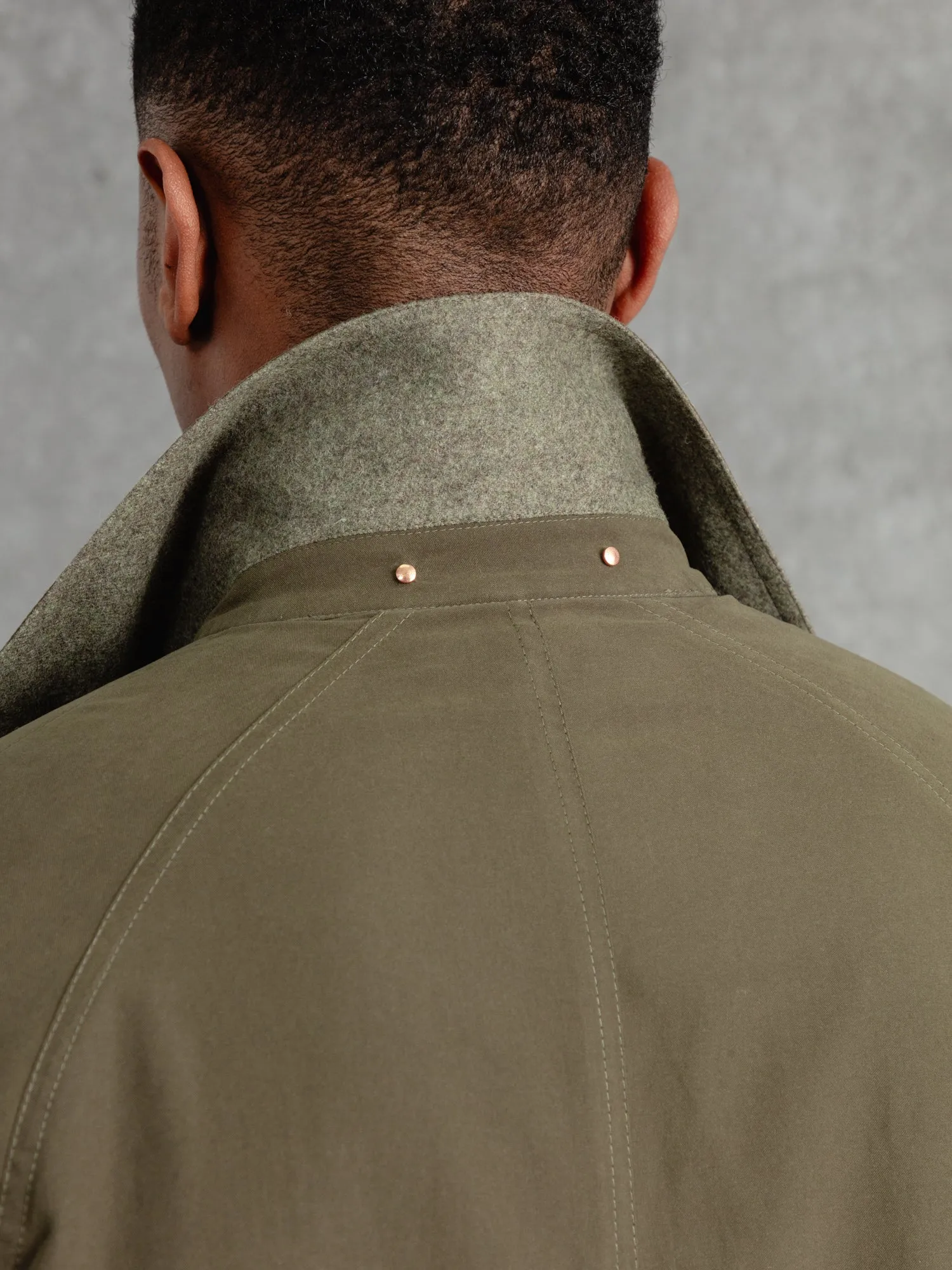 The Reversible Drizzle Mac - Willow/Olive