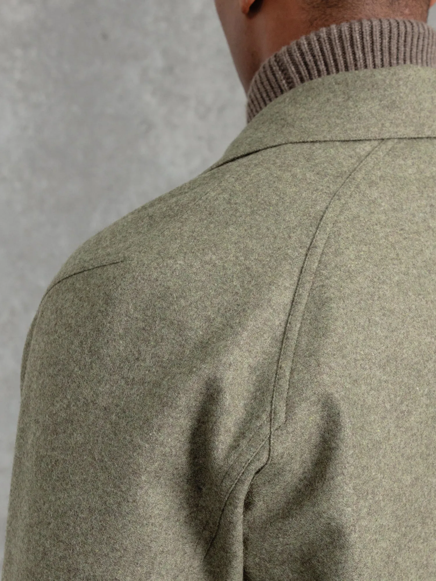 The Reversible Drizzle Mac - Willow/Olive