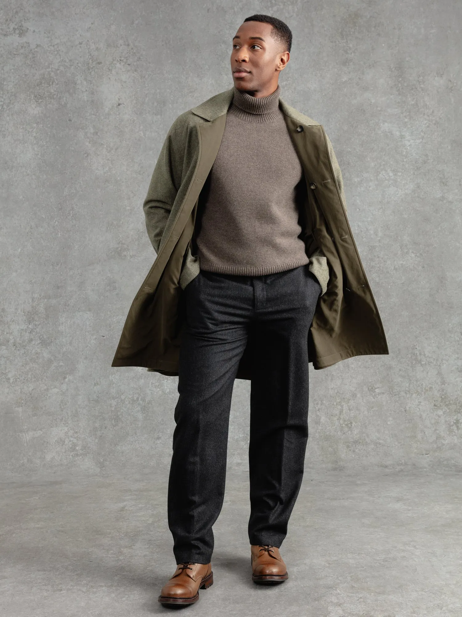 The Reversible Drizzle Mac - Willow/Olive