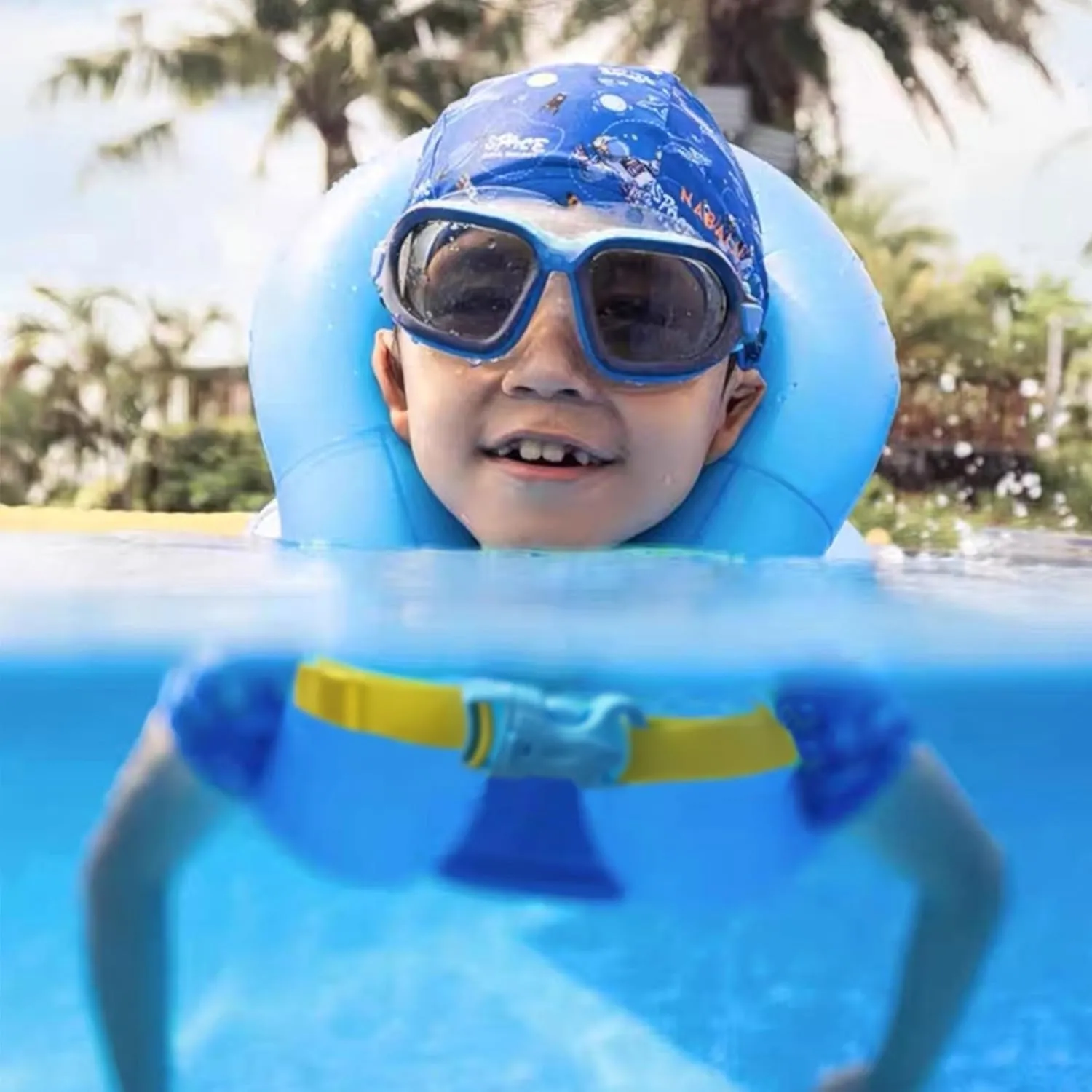 Toddler Swim Vest-Kids Swim Floaties for 3-6/5-12Yrs, 30-50/50-90 lbs, Portable Inflatable Pool Floats with Adjustable Safety Buckle and Double Surround Air Bag
