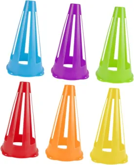 Totority 6pcs Hollow Out Training Cones Windproof Skating Marker Cones for Soccer Outdoor Practice Agility Obstacles