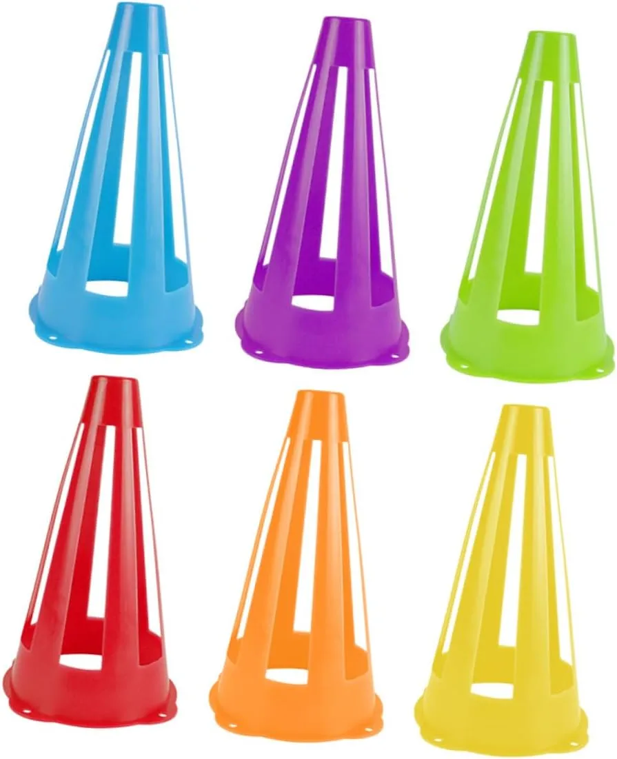 Totority 6pcs Hollow Out Training Cones Windproof Skating Marker Cones for Soccer Outdoor Practice Agility Obstacles