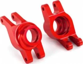 Traxxas Aluminium Rear Stub Axle Carriers 6061-T6: Maxx (Red)